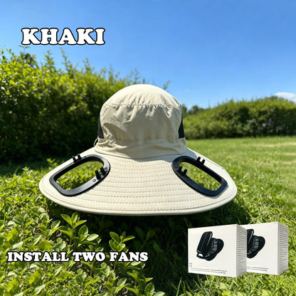 Cooling Hat ,Suitable for Outdoor Work, Sports, Camping, Hiking, Beach, Sun Protection Hat, Suitable for Both Men and Women. Provides Coolness and Sun Protection in Summer.Golf Hat,Reconfigurable Fan Adjustable Sun Hat Lightweight Sun Hat