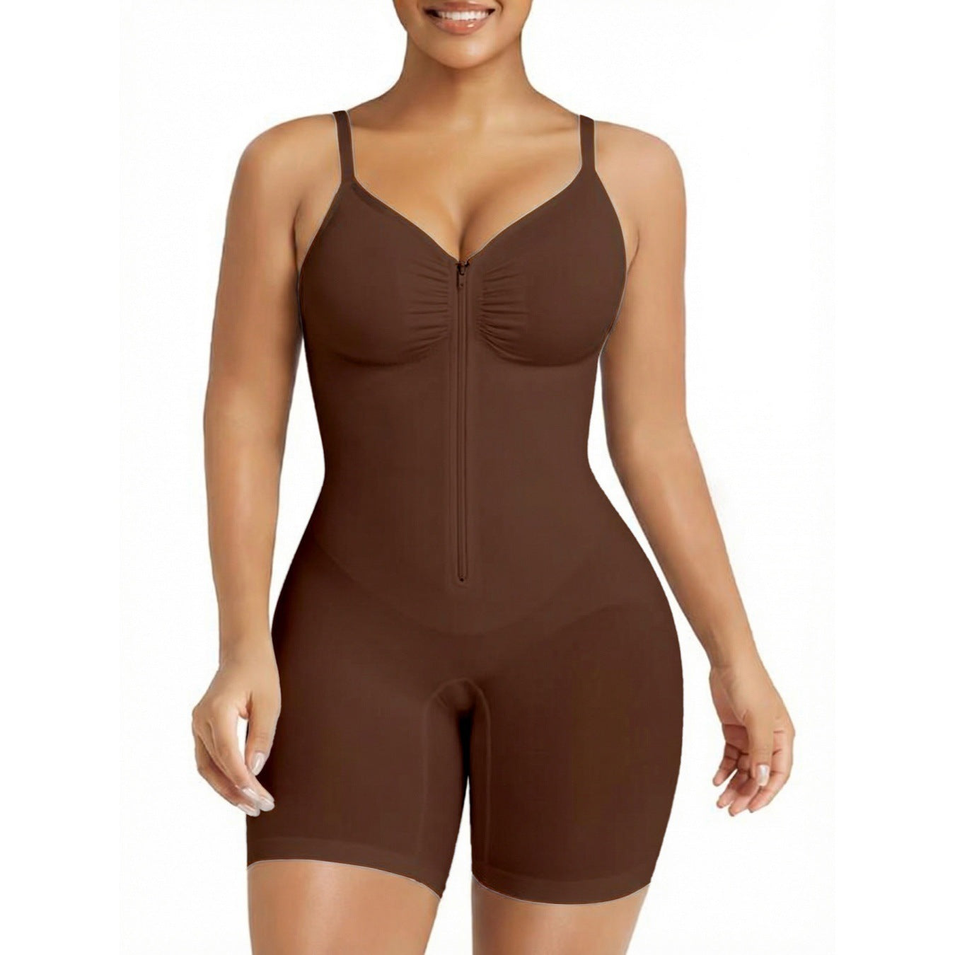 Body Modelador Feminino Sem Costura com Bojo e Efeito Lifting no Bumbum