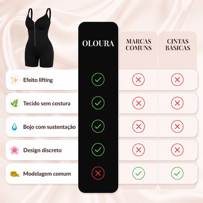 Body Modelador Feminino Sem Costura com Bojo e Efeito Lifting no Bumbum